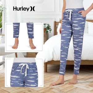 Hurley Women's Plus Size 1X Blue Super Soft Sleep Joggers Pajama Pants